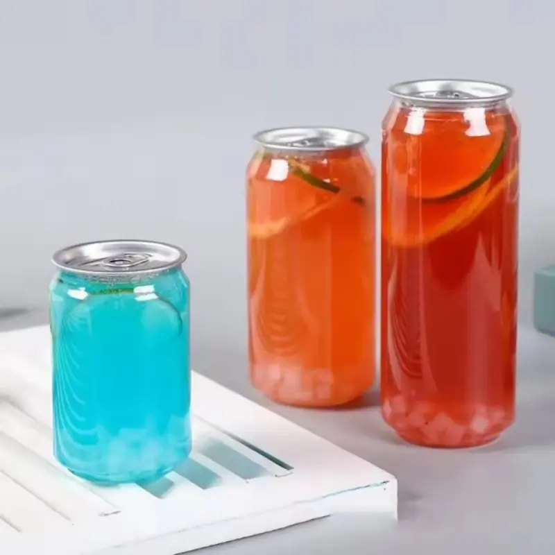 High-Quality PET Beverage Cans with aluminum lids Supplier, Suppliers