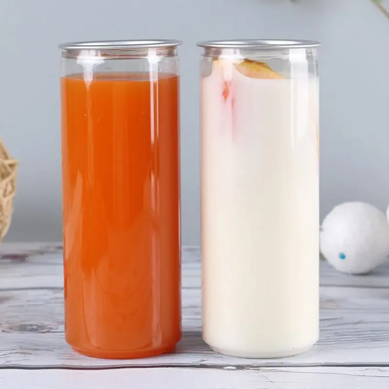 Custom printed PET can for iced coffee
