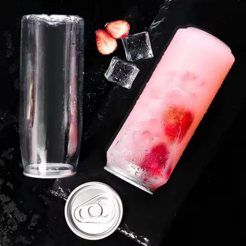 Custom PET soda can with easy open lid Supplier, Service