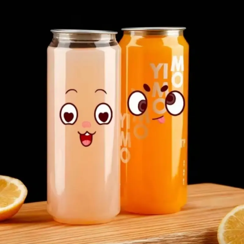 Custom PET plastic Can for Bubble Tea Manufacturers, Suppliers