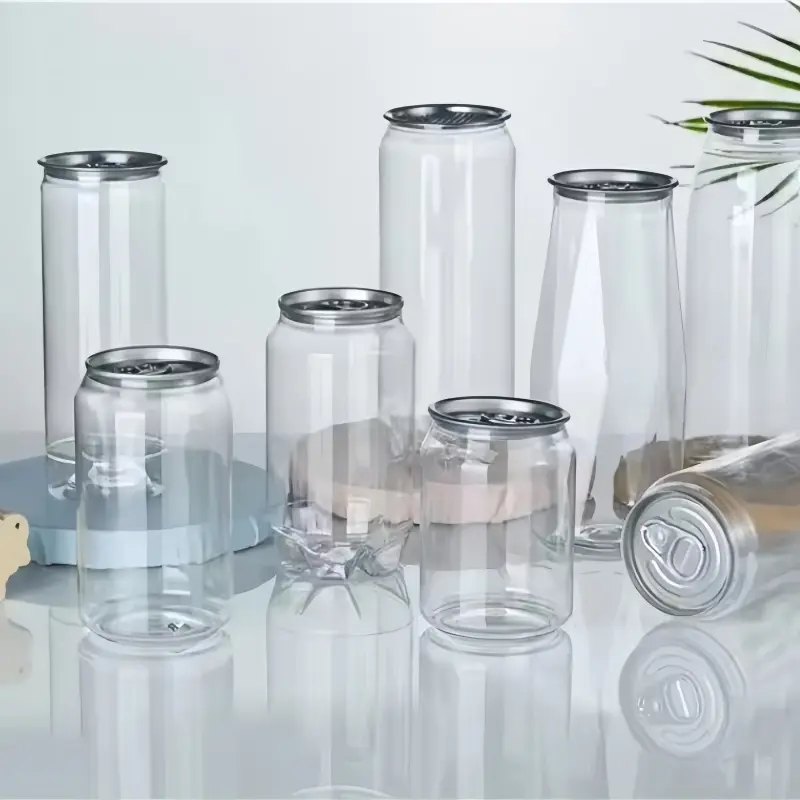 Custom Clear Soda Bottle with aluminum lids Manufacturer, Suppliers
