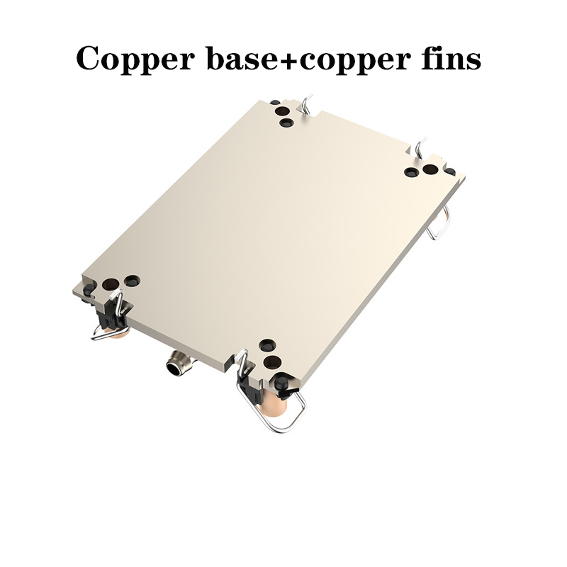 High Performance Copper LGA4189 400W Copper Base+copper Fins CPU Cooler Water Cooling Block LGA4189 Server Heat Sink