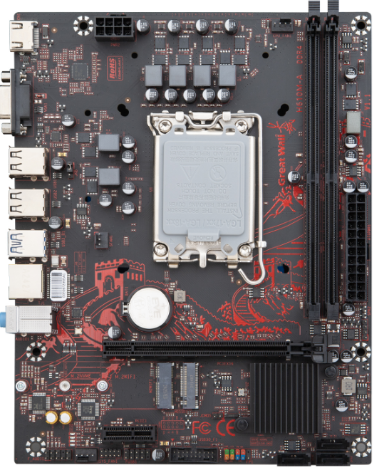 Computer Motherboard LGA1700 Processor H610 Chipset 2 DDR464GBPCI for H610 Computer Motherboard