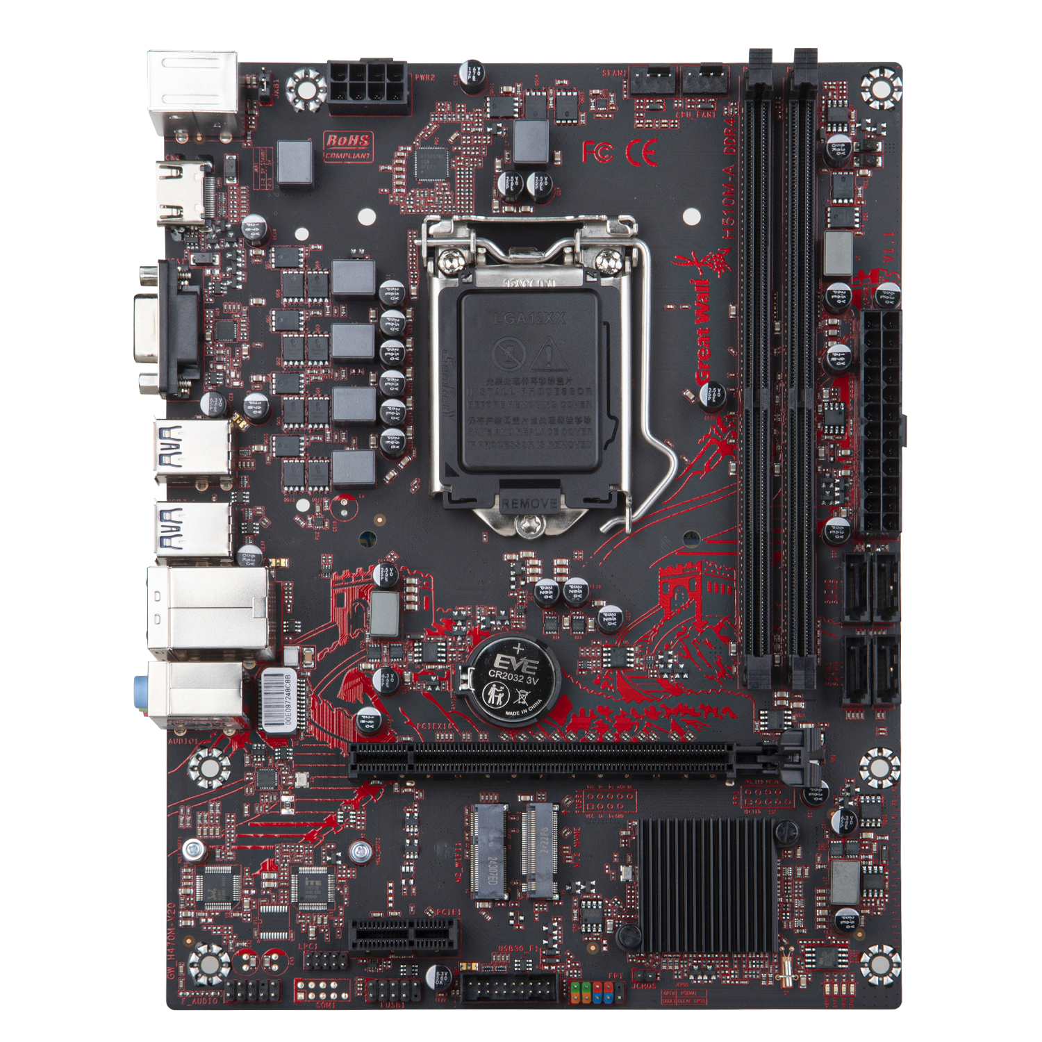 Computer Motherboard LGA1700 Processor H610 Chipset 2 DDR464GBPCI for H610 Computer Motherboard