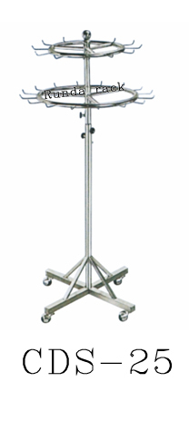 Single-Sided Light Duty Metal/Steel Jewelry Display Shelf Rotating Floor Stand for Body Piercing and Supermarket Rack Use