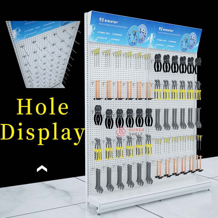 For Hardware Store Floor Display Hanging Display Shelves Tool Wall Shelf Hardware Display Racks and Stands