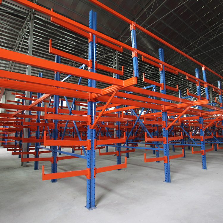 Heavy-Duty Steel Pipe Cantilever Rack Vertical Storage Solution with Corrosion Protection Heavy-Duty Cantilever Rack RZ