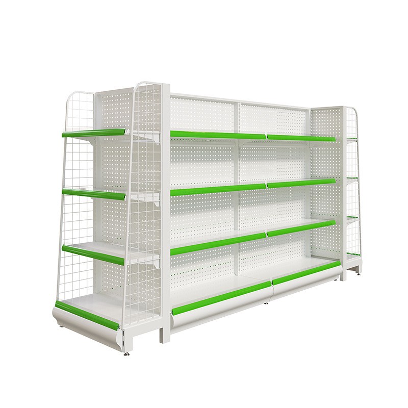 Heavy Duty Double-Sided Pharmacy Display Stand Pharmaceutical Square Cabinet Shelf for Drug Storage and Display
