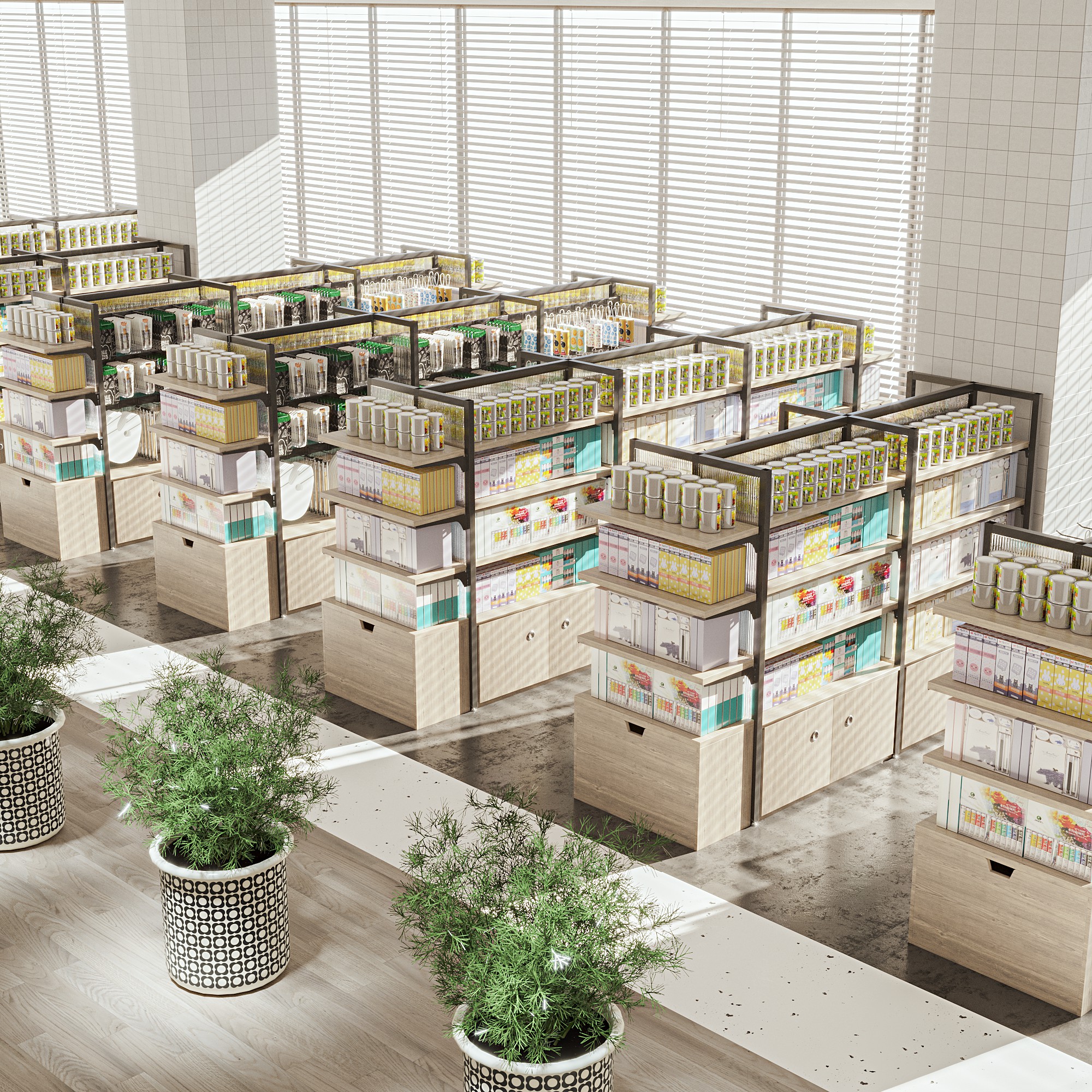 Steel and Wood Shelves, Bookstores, Stationery Stores, Display Racks, Wholesale