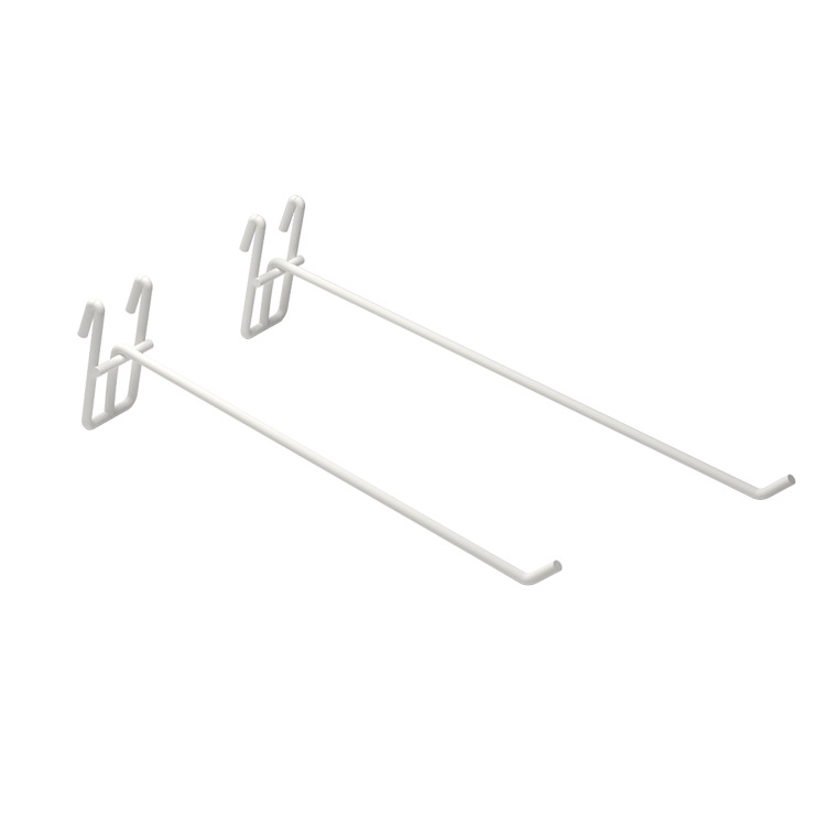 Supermarket Rack Accessories Hook Square Pit Plate Hole Plate Mesh Light Duty White/Grey Single Branch Double Pole Hook