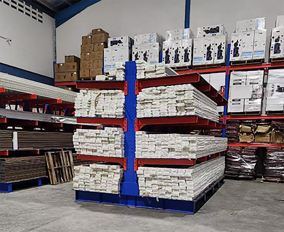 Stock Metal Goods Pallets Duty System Cantilever Units Stacking for Industrial Shelf Metal Shelves
