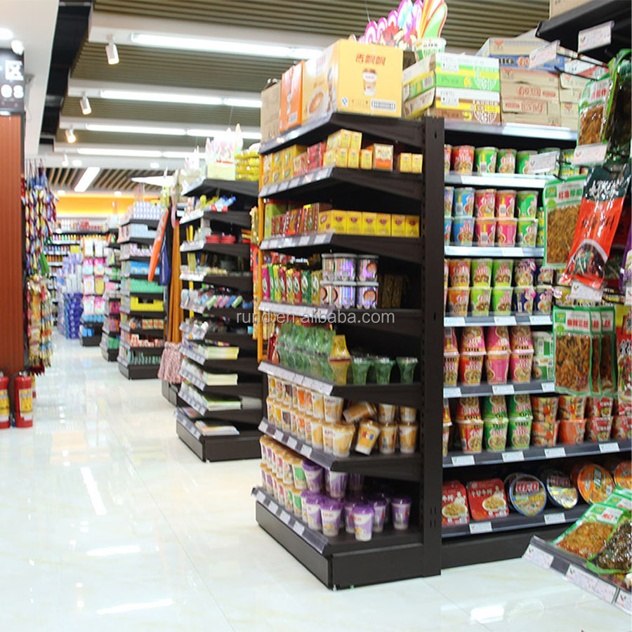 Foshan Heavy-Duty Metal Gondola Shelving for Supermarket Display Racks Steel Storage Stand
