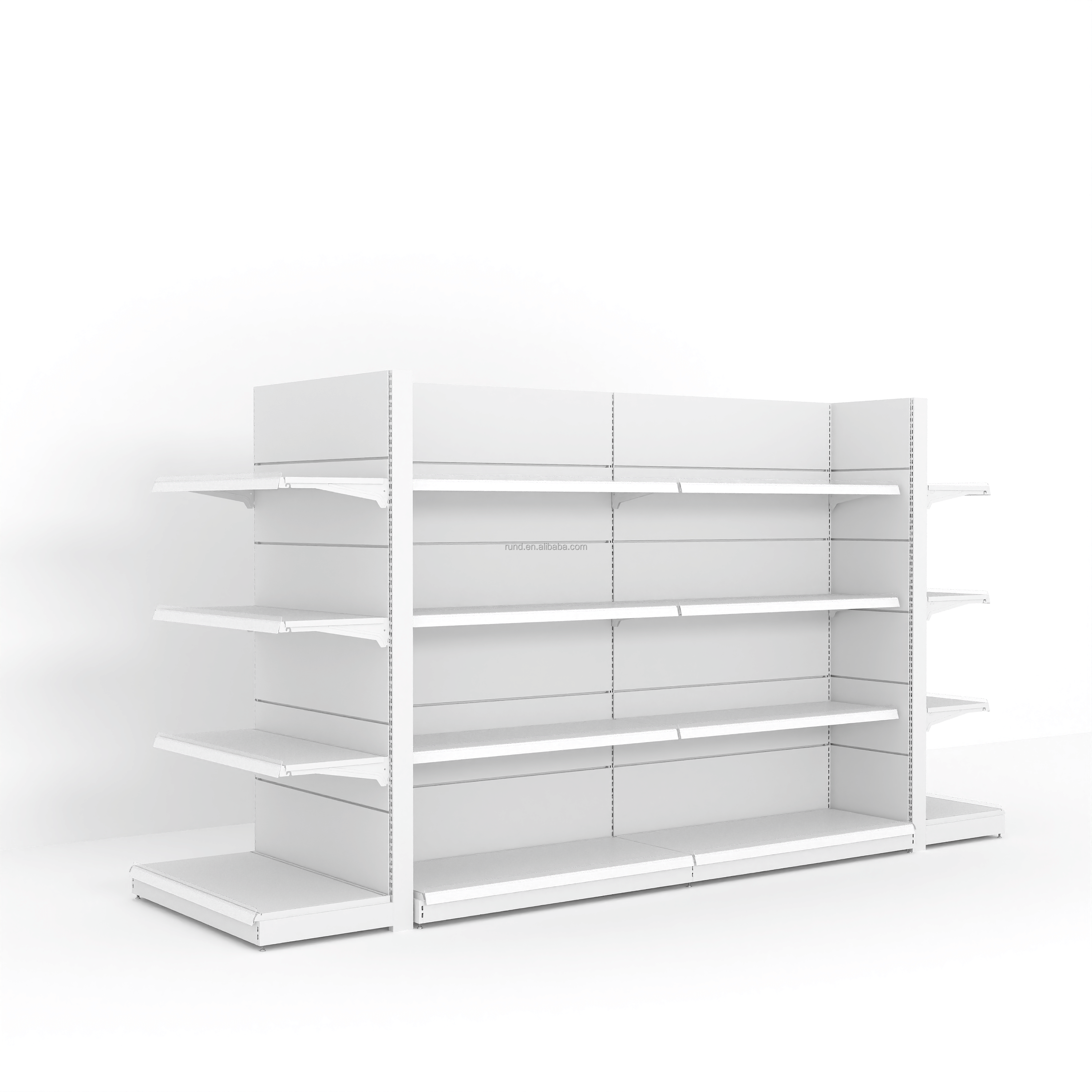 RD 36# Heavy Double-Sided Iron Rack Freestanding Supermarkets' Grain Oil Shelf High-Strength 1900mm Height Display Expositor