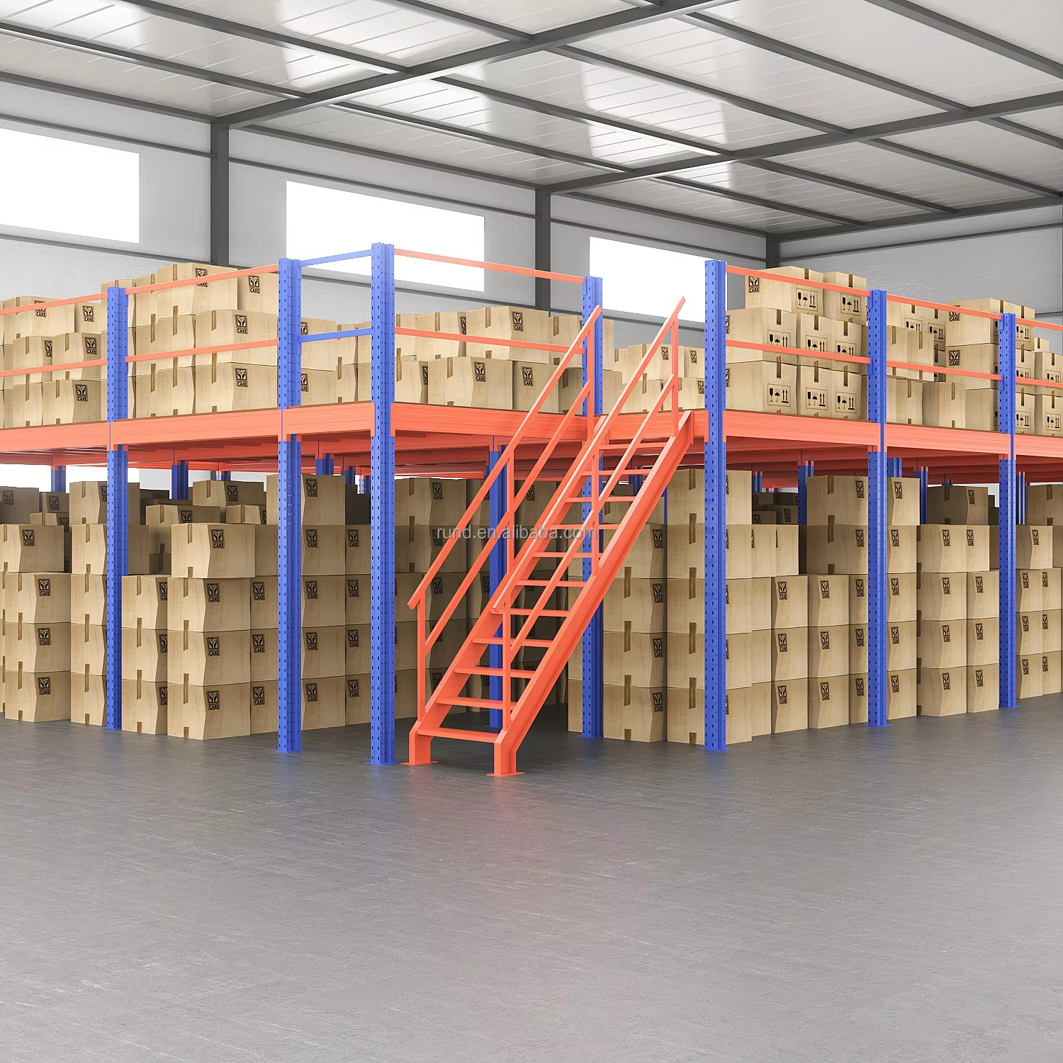 Heavy-Duty Mezzanine Storage Rack for Warehouses Attics Lofts-Cargo & Storage Equipment