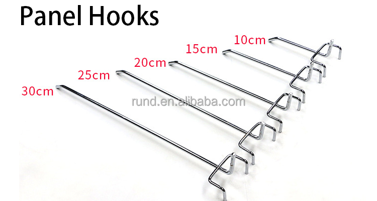 Industrial Metal Display Hook with Perforated Plate Plastic Hanging Hardware for Mining Nail for Retail or Warehouse Storage