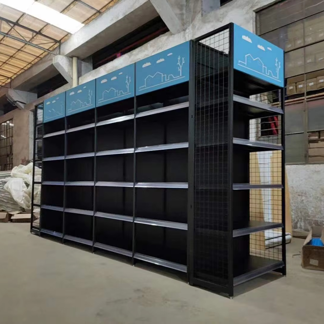 Beautiful Durable Customized Gondola Shelf Wood Supermarket Shelving for Pharmacy Equipment Display & Storage Rack