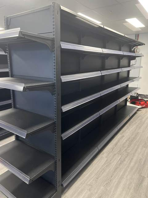 Rack Daily Necessities, Grain and Oil, Department Stores, Steel and Wood Shelves, Display Racks, Shopping Mall Shelves
