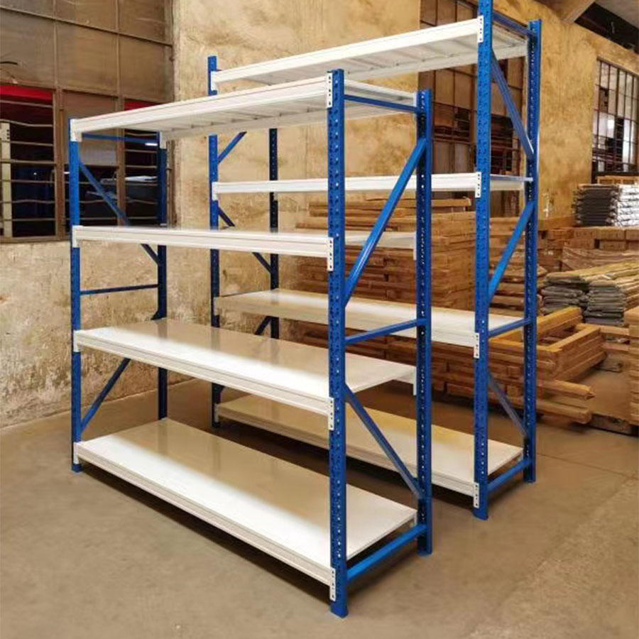 Metal Heavy Shelf Wheel Storage Span Racking System Storage Shelving Warehouse Storage Medium Duty 300kg