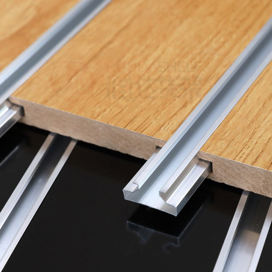 Supermarket Shelves Planks Channel Board Display Shelf Supermarket Wood Veneer Panel Decoration Pit Board Slotted Panel Rack