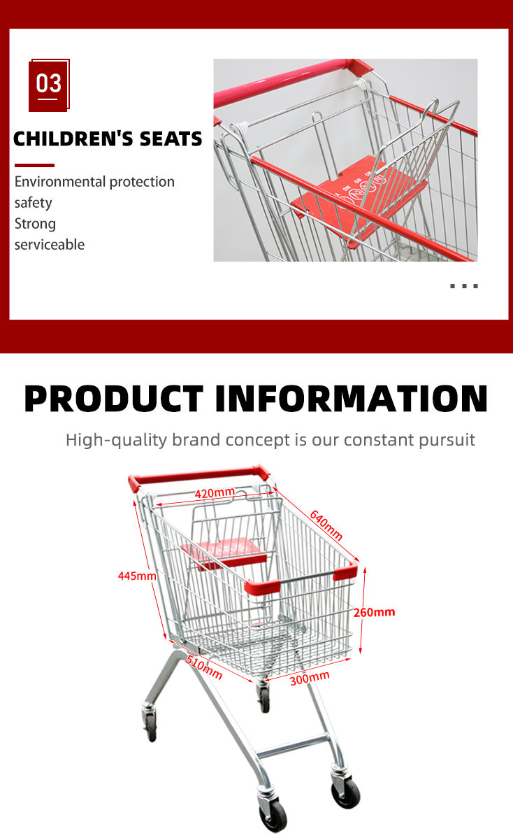 Herringbone Shopping Cart Supermarket Trolley Folding Trolley