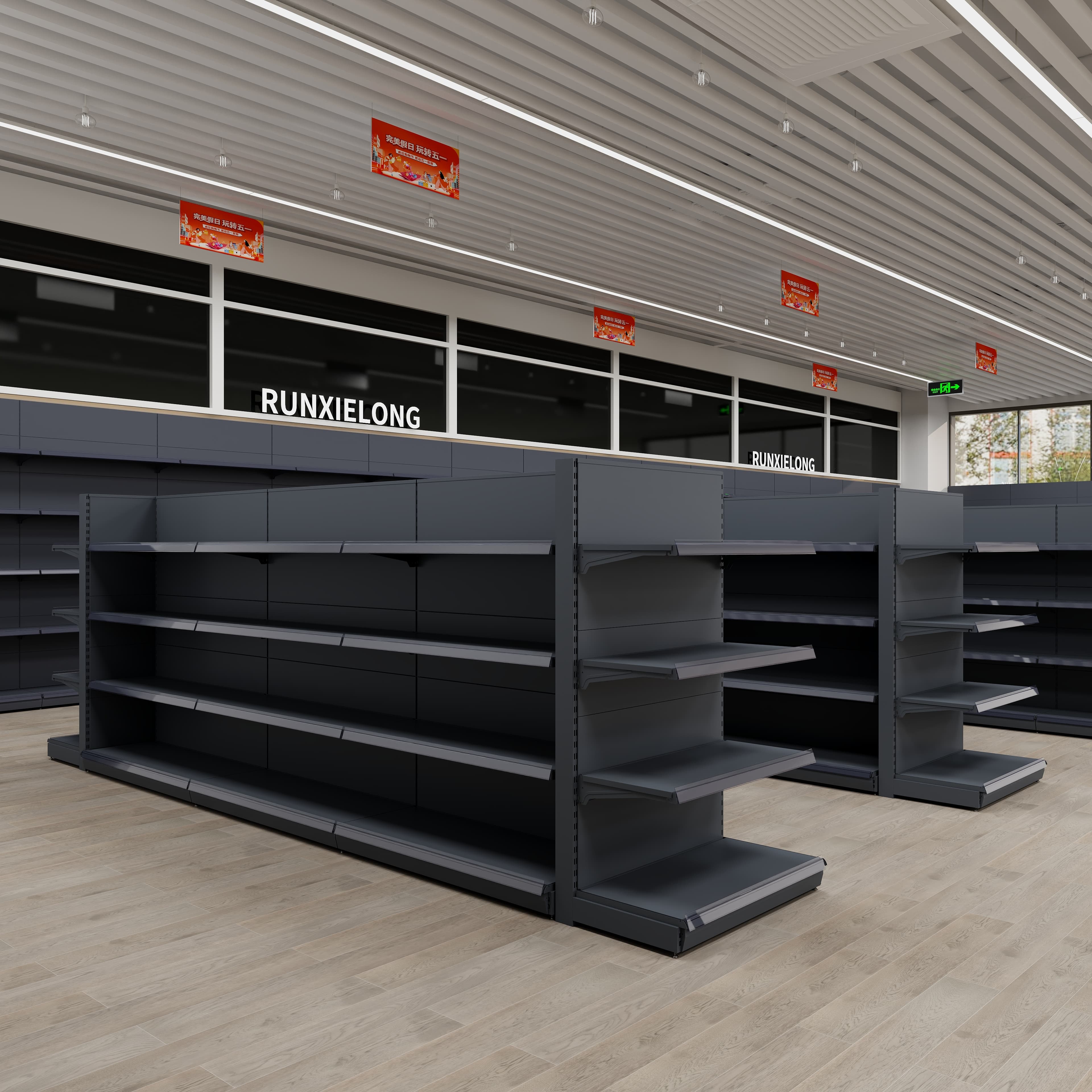 High Quality Store Display Racks Gondola Back Net Shelving   Heavy Duty Supermarket Gondolaen Back Net Shelves