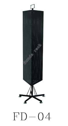 Single-Sided Light Duty Metal/Steel Jewelry Display Shelf Rotating Floor Stand for Body Piercing and Supermarket Rack Use