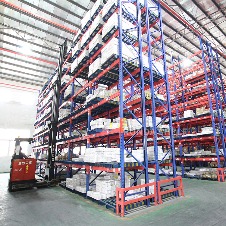 Heavy Duty Industrial Pallet Racks Strong Metal Steel Warehouse Storage Shelves Gravity Design for Garages & Factories Supplier