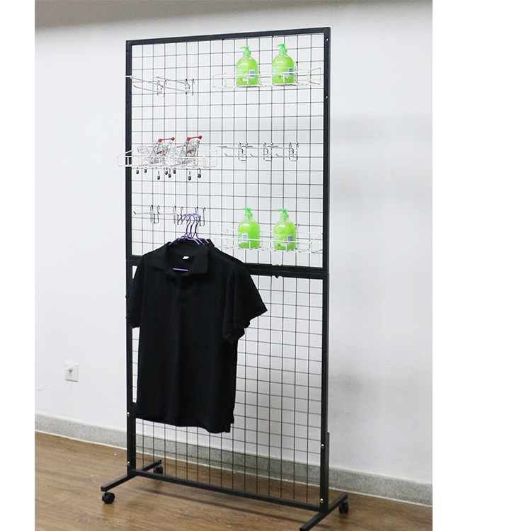 High Quality Heavy Duty Single-Sided Wire Gridwall Panel Multifunctional Supermarket Rack for Shop Product Display Made of Steel