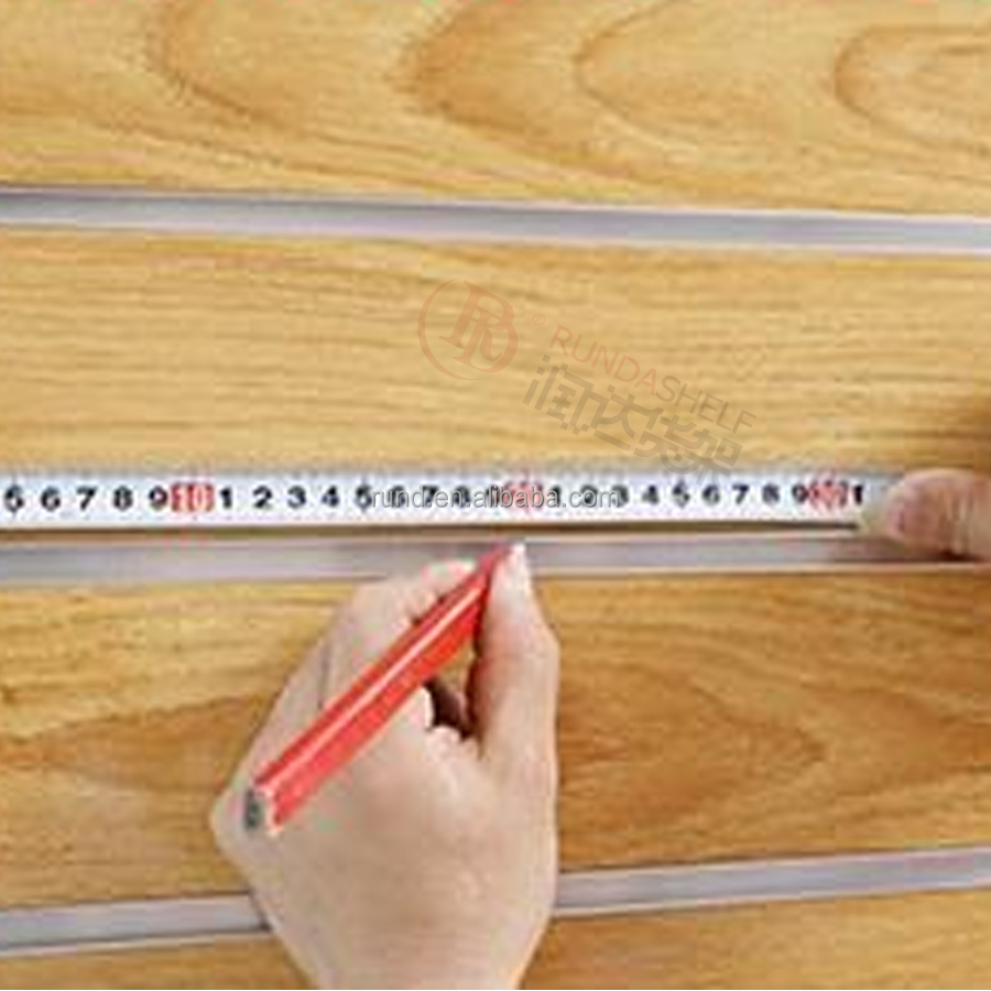 Supermarket Shelves Planks Channel Board Display Shelf Supermarket Wood Veneer Panel Decoration Pit Board Slotted Panel Rack