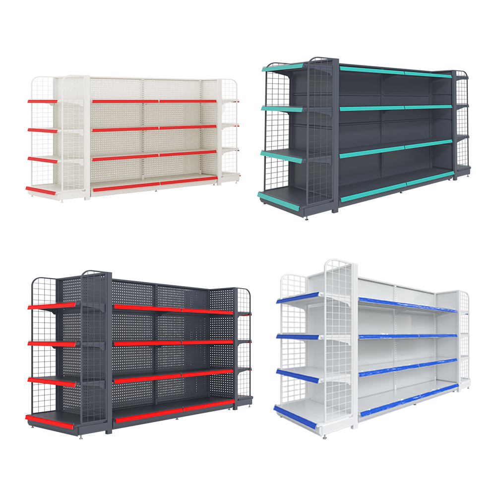 Retail Display Stand Supermarket Rack Light Duty Single Sided Steel Shelving Wall Model 17#