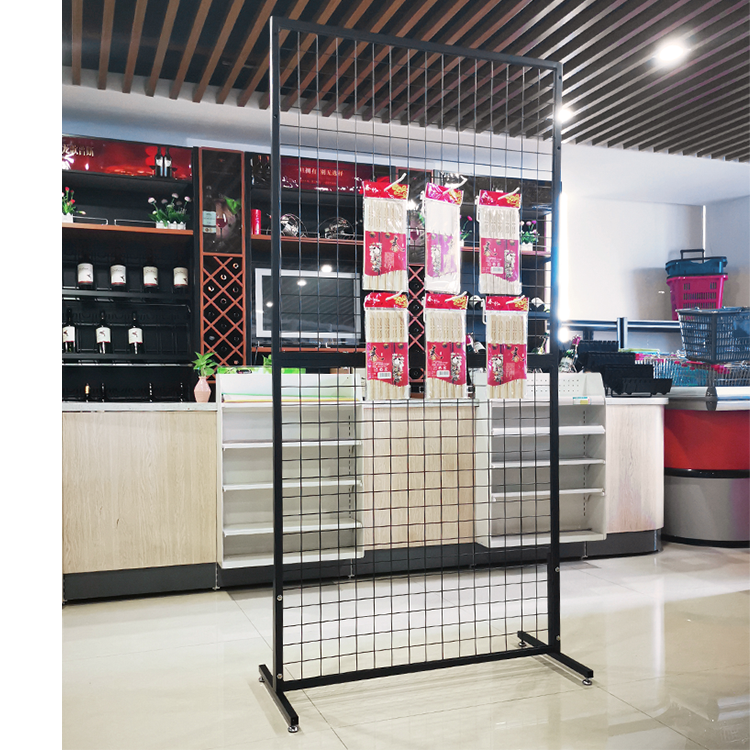 High Quality Heavy Duty Single-Sided Wire Gridwall Panel Multifunctional Supermarket Rack for Shop Product Display Made of Steel