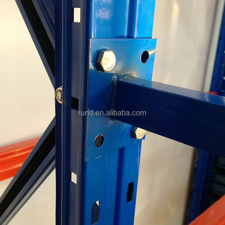 RunDa 35# Single-Sided Heavy Duty Warehouse Racks Customized 500kg Capacity Stable Shelves