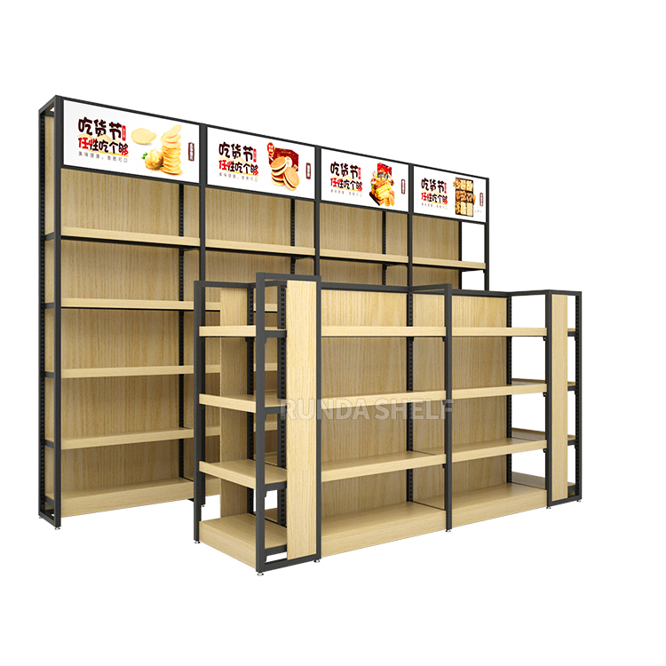 Steel Light Duty Single-Sided Supermarket Gondola Shelving Racks