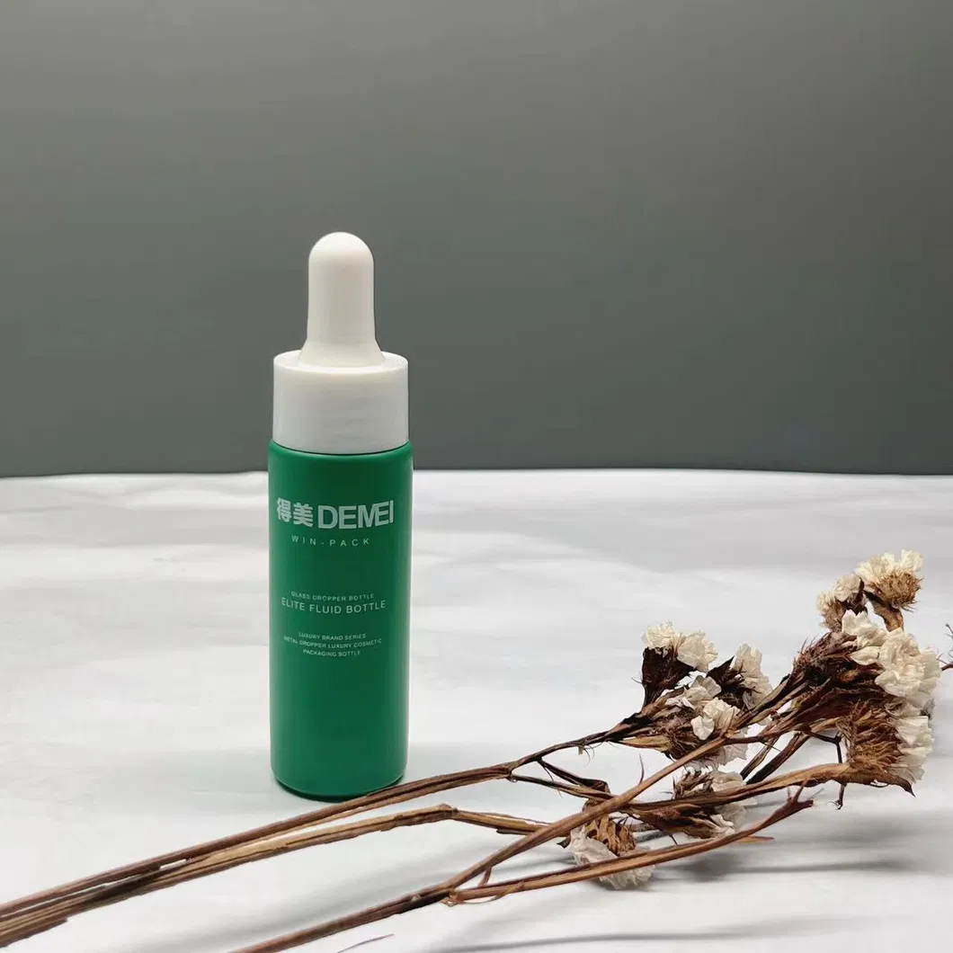 Green Glass Dropper Bottle