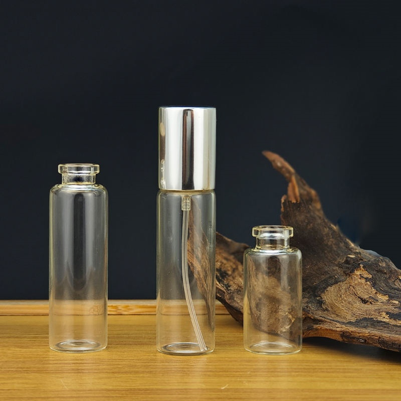 Wholesale Small Sample Vials 5ml 10ml Clear Glass Perfume Atomizer Bottles for Cosmetic Cartons Mini Pocket Tester Perfume Spray Bottle Frascos Para Perfume