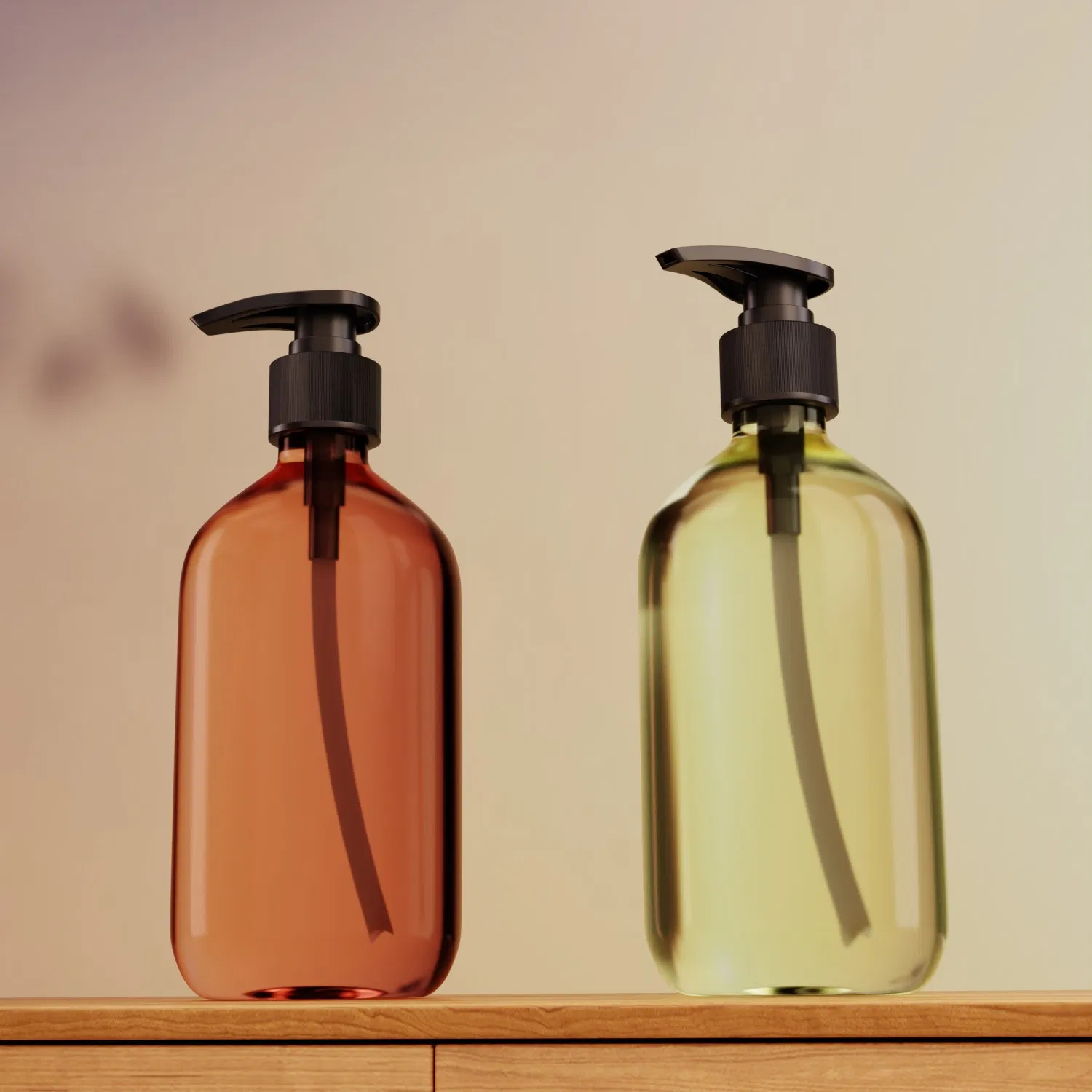 High Quality Glossy/Matte Pet/PETG Lotion Pump Bottles for Body Wash/Hand Sanitizer