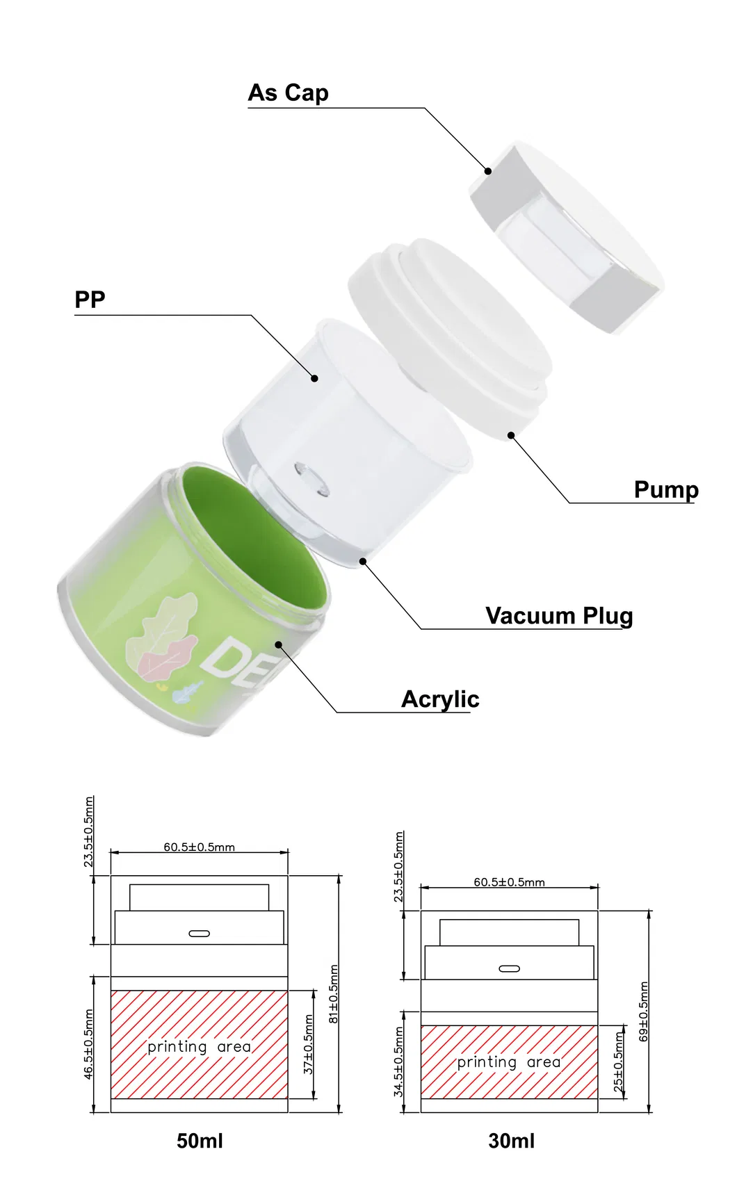 Airless Cosmetic Jar