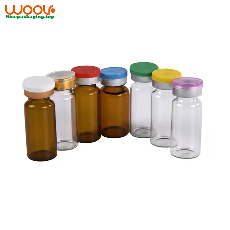 3ml 5ml 10ml Clear or Amber Empty Glass Bottle Vial for Medical or Cosmetic Essential Oil Glass