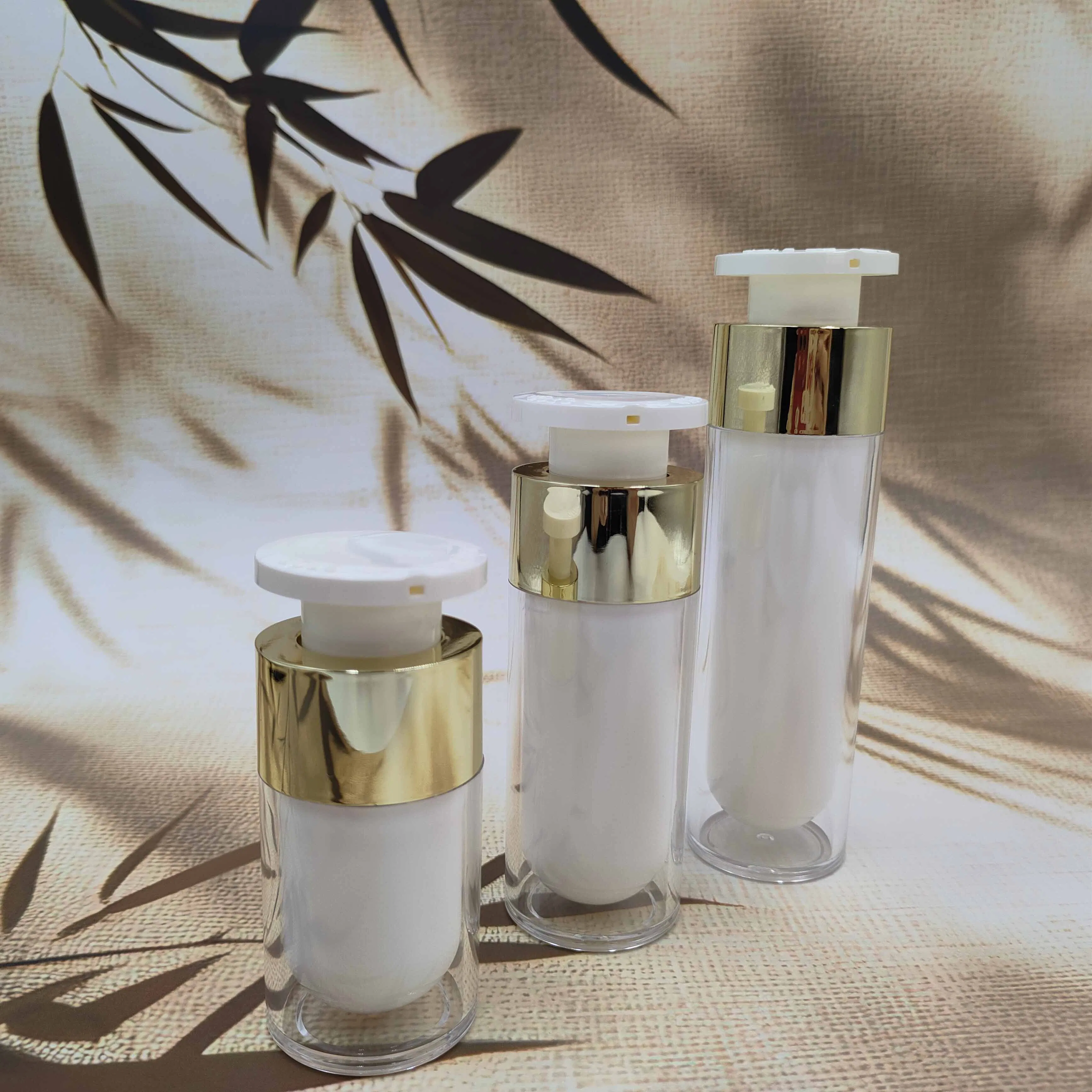 15ml 30ml 50ml Plastic Airless Pump Lock Cosmetic Vacuum Lotion Bottle