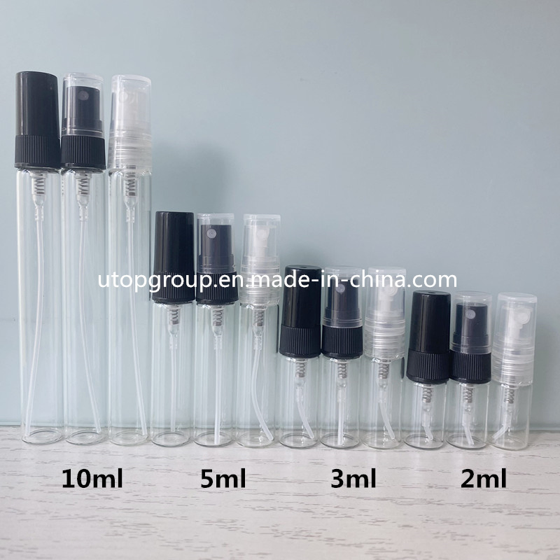 Mini Empty 2ml 3ml 5ml 10ml Glass Spray Perfume Decants Bottle with Mist Sprayer