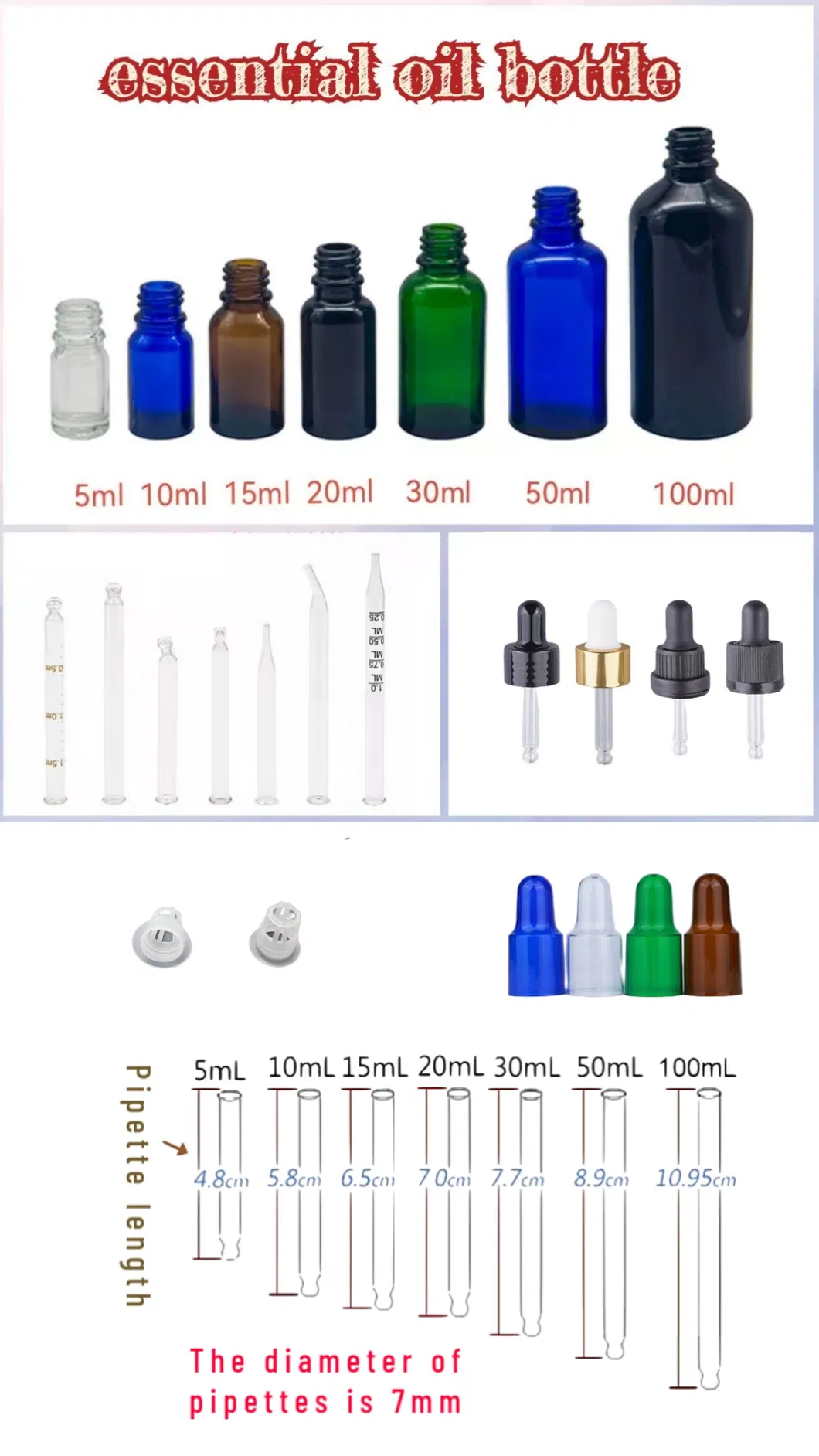 Essential Oil Glass Bottle