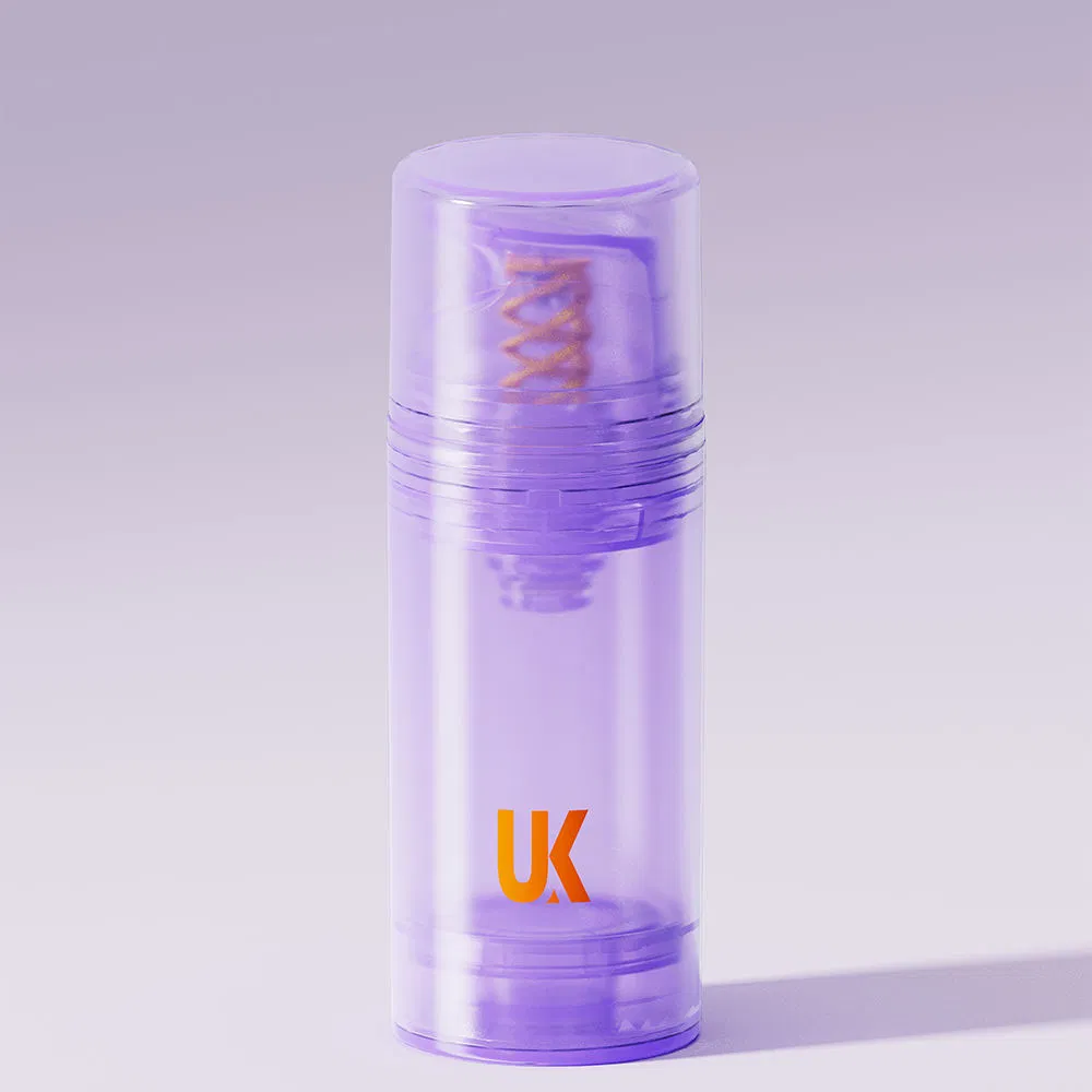 China Ukpack Innovation Mono Airless Dispenser Bottle 15ml 30ml 50ml 75ml 100ml Cosmetic Packaging All Plastic PP for Face Serum Masks and Lotions