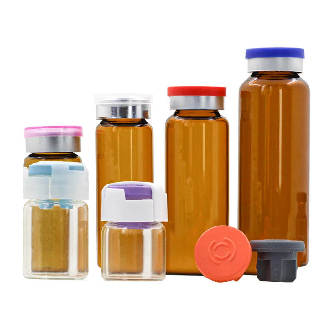 Empty Amber Mini Tubular Cosmetic Glass Bottle