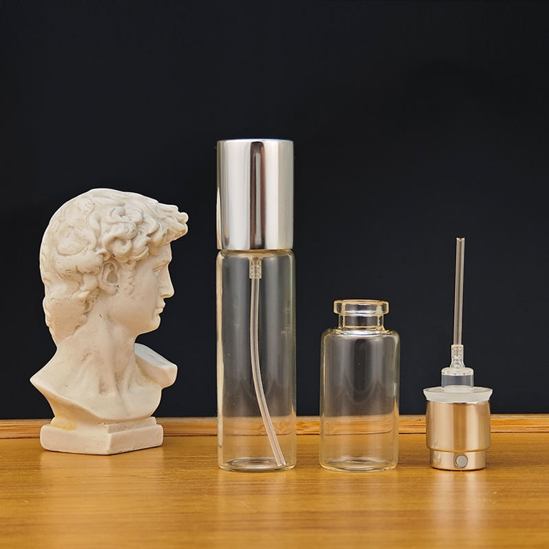 Wholesale Small Sample Vials 5ml 10ml Clear Glass Perfume Atomizer Bottles for Cosmetic Cartons Mini Pocket Tester Perfume Spray Bottle Frascos Para Perfume