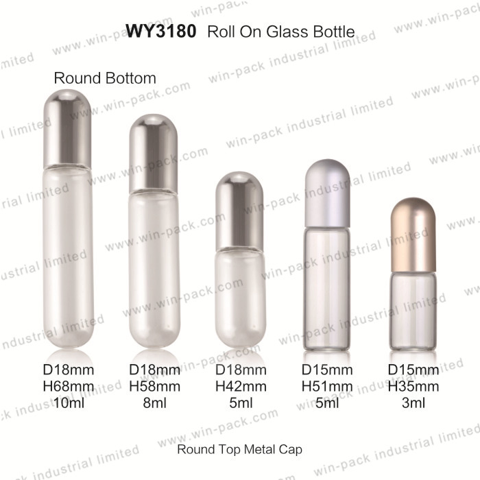 Stylish Essential Oil Roll-on Bottles, Mini Glass, 3ml to 10ml