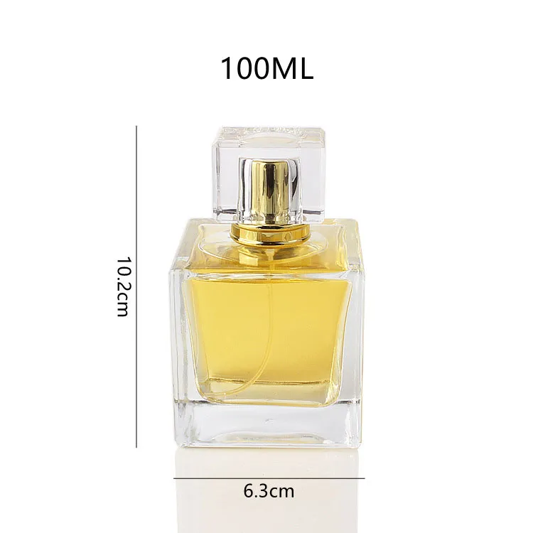 Luxury Clear Empty Square Atomizer Glass Perfume Bottle 9