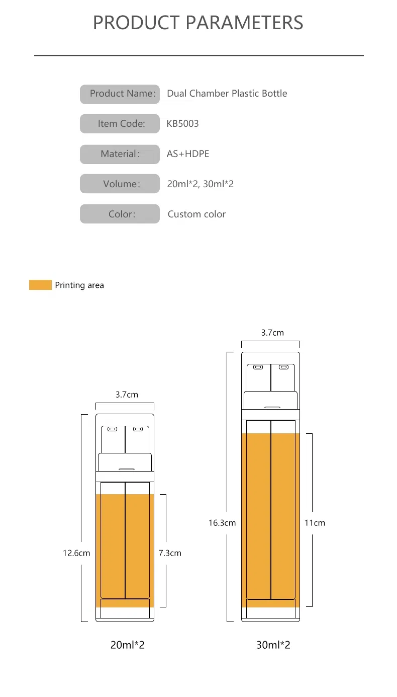 Empty Dual Tube Bottle