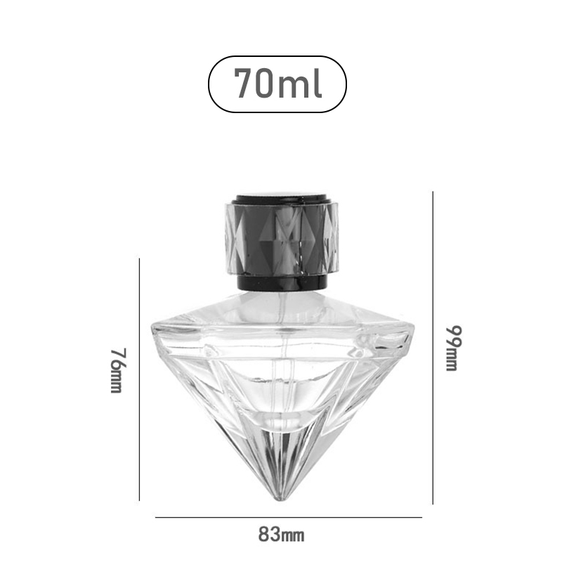 70ml Spot Diamond Perfume Bottle Package Transparent Cosmetic Packaging Glass Bottles Fine Decorative Sample Spray Flask