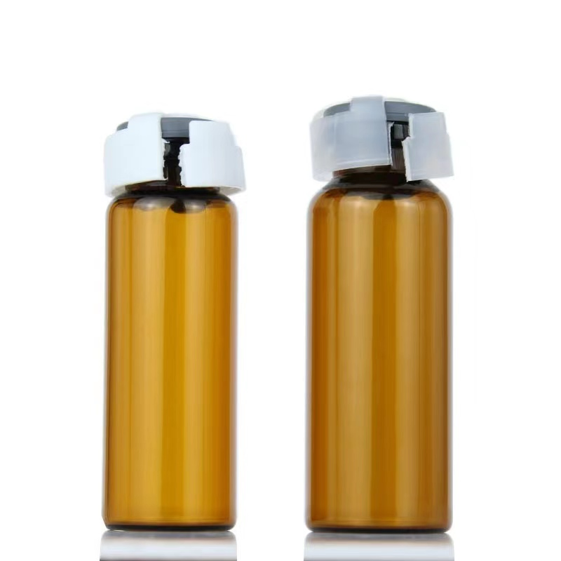 5ml Cosmetic Packaging Amber Clear Glass Vials with Tear off Cap