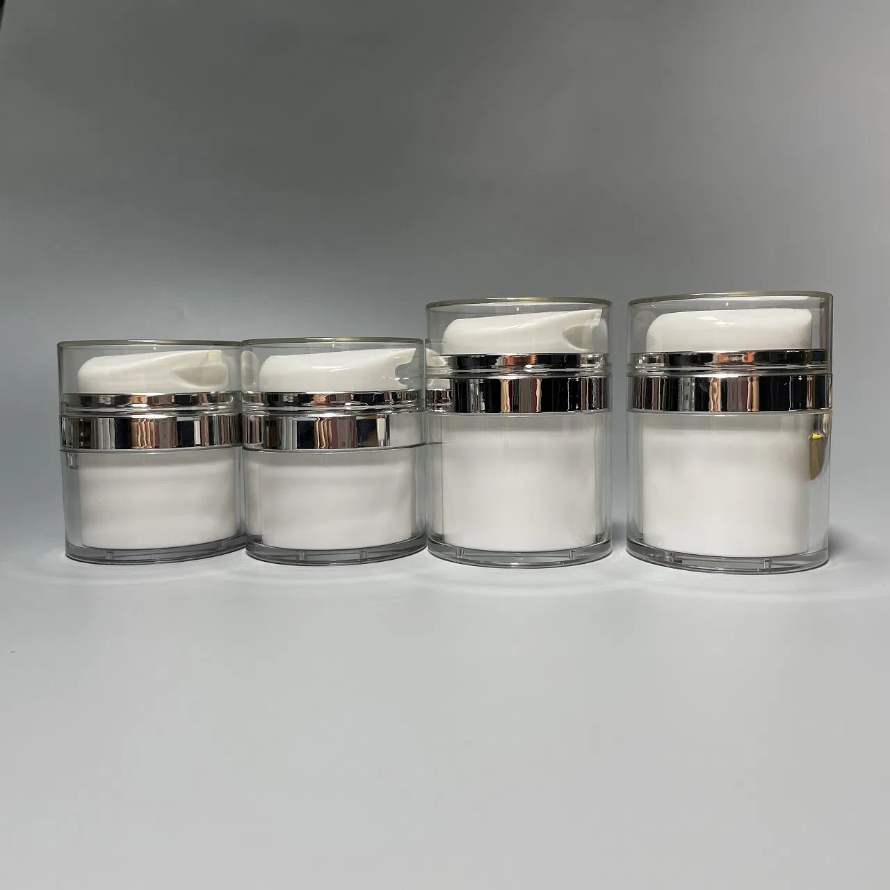 15g 30g 50g Golden Silver Shoulder Cosmetic Cream Acrylic Airless Pump Jar